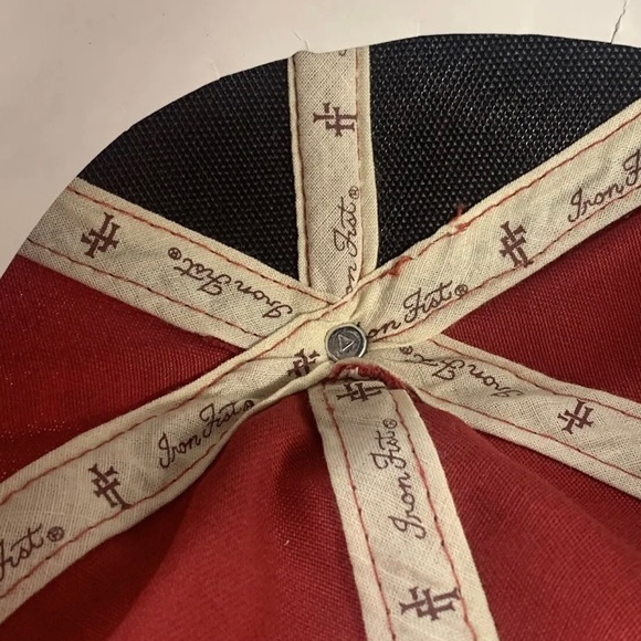 Iron Fist  Mens Adjustable Hook And Loop  Cap- Red, NWT - Picture 8 of 9